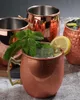 Moscow Mule Mugs Stainless Steel Beer Cup Rose Gold Silver Copper Mug Hammered Plated Bar Drinkware Beverage Cocktail Glass RRB11035