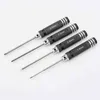 4 pcs 1.5 / 2 / 2.5 / 3.0mm Black Hex Drivers Allen Wrench Repair Ferramenta Set para RC 211110