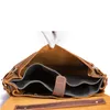Mens Briefcase Document Holder Vintage Genuine Leather Ipad 13'' Laptop Case Handbags Business