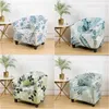 Modern Floral Club Armchair Covers Chair Slipcover Stretch Tub Sofa Spandex Couch for Bar Counter 211207