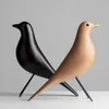 Drewniane Mid Century Ptak Figurki House Bird Animal Statua Dove of Peace Europejski Maskotka Home Bar Kawa Decor Dekoracyjne 210727