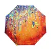 Creativo colorido colibrí paraguas Anti-uv protección solar pájaro 3 regalo plegable Sunny Rainy s para mujeres 210721