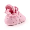 Primeiros caminhantes primavera outono bebê sapatos infantil meninas nascidas meninos estrelas imprimir quente elástico macio botas de algodão