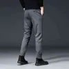 Mingyu marque automne hommes pantalons décontractés hommes pantalon Slim Fit travail taille élastique noir vert gris léger Jogging pantalon mâle 28-38 211108