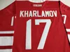 Пользовательские винтажные Винтажные 1980-е годы Валери Хараламов # 17 CCCP Russia CCM Hockey Jersey Shisted S-5XL Home Red Любой номер имени