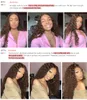 Kinky Curly 360 Lace Frontal Brazilian Wigs For Black Women Brown Deep Wave Synthetic Wig With Baby Hair Blenched Knots