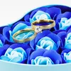 Qianbei 10Sets Cadeau pour hommes Femmes Love Forever Gold Couple Bague d'acier Cubic Zirconia Bijoux Super Saint Valentin