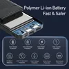 Awei p5k Portable Power Bank 10000mAh Dual USB A och typ C Micro Dual Input Fast Charge för Work Travel for Mobile Phone