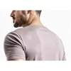 2022 Летняя сплошная базовая футболка для мужчин скинни угля хлопчатобумажная стройная футболка мужчина высококачественные дышащие тройники 190115 220209