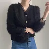 Kadın V Yaka Bluz Inci Düğme Katı Bluzlar All-Maç Dantel Patchwork Gömlek 2022 Sonbahar Uzun Kollu Yumuşak Blusas Kadın Gömlek