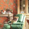 Wallpapers Vintage Retro Orange Big Flower Wallpaper Mural Luxury 3d Living Room Floral Wall Papers Bedroom Papel Pintado QZ023