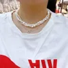 Hand knotted design 3 rows twist necklace genuine 3-9mm white freshwater pearl fashion jewelry 45cm