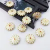 100 шт. Handmade Cloisonne Enamel Daisy 12 мм с бисером Ювелирные изделия Выводы Деятельность DIY Подвески Серьги Браслет Ожерелье Аксессуары