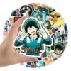 100pcs samochodowa naklejka z kreskówki anime naklejki moje hero akademickie graffiti boku no bohatera akademicka postać kalka laptop samochod