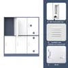 US stock Bedroom Furniture Locker Storage Cabinet - 6 Metal Wall Lockers for School and Home Storage Organizer246F