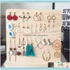 Packaging & Jewelrywood Earring Organizer Stand-Earring Holder/Stud Display Storage/Large Earrings Tower/Removable Jewelry Showcase Pouches,