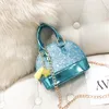 Baby Girls Sequin Messenger Bag PU Couro PU 2020 Dos Desenhos Animados Cute Kids Mini Shell Bolsa De Ombro Boutique Moeda Bolsa Borla Pingente Bolsa 676 Y2