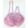 Storage Handbag Mesh Net Woven Cotton Bag Shopping Bags Handbags Shopper Tote String Reusable ZWL172