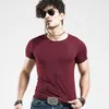 Herren Tops T-Shirts T-Shirt Männer Modetrends Fitness T-Shirt Sommer V-Ausschnitt Kurzarm Baumwolle LT39 Größe 5XL 210716