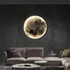 Vägglampa Modern Minimalistisk Ceative Moon Led El Bedroom Bedside Aisle Corridor Unique Snygg Dekorativ belysningsarmatur
