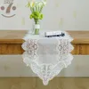 Table basse de banquet de salle à manger décorative brodée blanc élégant coureur de maille vintage pour la décoration d'événements de fête de mariage 210628
