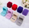 Fashion Velvet Jewelry Boxes cases For only Rings Stud Earrings 10 colors Jewellry Gift Packaging & Display Size 5cm*4.5cm*4cm