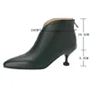 Zapatos de vestir, moda de otoño 2021 para mujer, punta estrecha, tacones de punta, boca baja, primavera otoño, combina con todo, talla grande para mujer 32-48