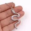 Casual Punk Snake Hänge Halsband Gyllene Silver Färg Män Kvinnor Hals Smycken Statement Halsband