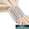 Napkin Rings 10pcs Crafts Serviette Buckle Mesh Rhinestone Ring Handmade Dinner Table Party Tableware Banquet Delicate Wedding Decor1