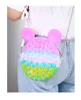 Rainbow Fidget Bubble Poppers Chain Bag Geldbörsen Kinder Boy Girls Roman Cool Design Crossbody Fanny Pack Finger Push Sensorisches Puzzle Spielzeug frühes Leaning Education G76y8he