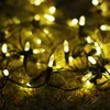太陽100LEDバブルランプ弦屋外防水クリスマスツリーランプ装飾的なプルライト屋内ガーデンパーティーの装飾のための点滅ライト