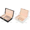 Grande Double couche Bijoux Organisateur Organisateur Boucle d'oreille Collier Collier Boîte De Stockage Cuir Verres Montre Femmes Cosmétiques Lipstick Box