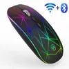 RGB Wireless Mouse Bluetooth Gamer Mouse Rechargeable Slient Mause USB-dator Mus med bakgrundsbelyst ergonomisk möss för bärbar dator