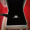 REAL 925 Sterling Silver Cz Diamond Ring med logotyp Original Box Fit Style 18K Gold Wedding Ring Engagement Smycken för Women6164093