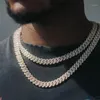 Ketten Iced Out Hip Hop Männer Halskette Strass Bling Rapper 20mm Breite Luxus Kette Für Schmuck Geschenk