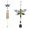 Wind Chime Glass Hummingbird Dragonfly Wind-Bell Garden Decoration for Home Patio Porch Yard Lawn Balcony Decor Holiday Gift