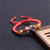 Pulseras con dijes llegada exquisita pulsera termocrómica Pixiu tejida a mano cuerda roja o negra joyería masculina femenina Dropship Kent22