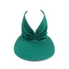 Summer Hat Women's Sun Visor Anti-ultraviolet Elastic Hollow Top Adjustable Oversized Brim Sunhat Sport Caps Wide Hats