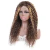 Ishow Highlight P4/27 Straight Kinky Curly Human Hair Wigs 28 32 34 40inch Pre-Plucked 4x4 Closure Lace Front Wig Colored Ombre Body Loose Deep Wave