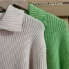 Bornladies stile coreano autunno Kintted Caidigans per le donne Silm vita cerniera corta maglione verde Top Chic maniche lunghe giacche 210922