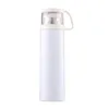 3 pçs 500ml garrafa de vácuo sublimação diy em branco branco duplo aço inoxidável tipo pressão copo água