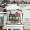 43cm *43cm Christmas Pillow Case Ornaments Faceless Doll Pillows Cover Santa Claus Pattern Home Cushion Covers Pillowcase