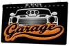 TC1276 Garage Classic Car Auto Lichtschild, zweifarbig, 3D-Gravur