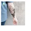 Black Sketch Tattoo Bady Art Sticker Horse Taty Wolf / Bird / Snake Fake Tattoo Tillfälliga Tatueringar Klistermärken Blommor Tatuagem