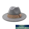 FS Fashion Wide Brim Fedora Panama Jazz Hat Women Men Felt Wool Hats Cowboy Cap Elegant Lady Black Blue Red Yellow Pink1