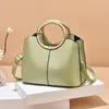 Fashion Shoulder Bags Lady Handbag Plain Crossbody Bag PU Leather Pocket Women Shopping Purses High Quality Metal Strap Wholesale