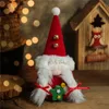 クリスマスGNOMEと一緒に手作りの豪華な顔の無い人形の人形スウェーデンの置物の装飾品の子供たちの家具ティアトレイの装飾phjk2110