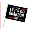 Kerst Let's Go Brandon Flag 14 * 21cm Letters Gedrukt Thuis Tuin met Pool Vlaggen Amerikaanse Polyester Mini Banner Decoraties G14FE59