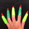 Party Decoration 10pcs Simulation Fake Fingers Muti-color Halloween Cosplay Witch Vampire Ghost Monster Zombie Nails Cover Toys