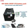 GTK 20,000 cycle 48V 60Ah 20S5P LTO Lithium Titanate Battery Pack 2.4V cells for Forklift Tricycle Solar system+10A charger